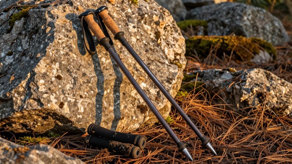 lightweight adjustable shock absorbing poles