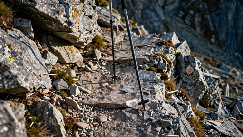 adjust poles test rocks