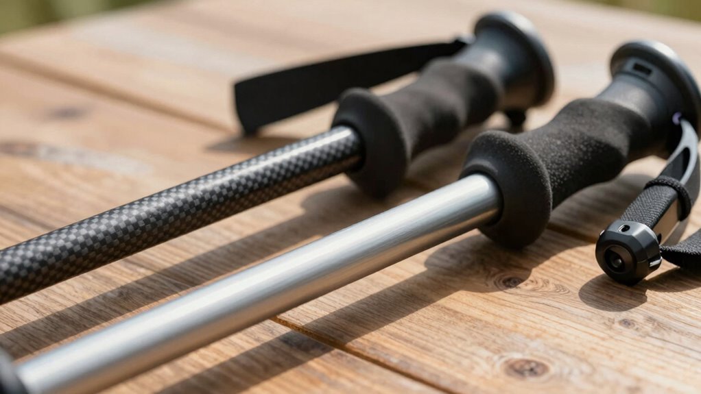 carbon fiber or aluminum