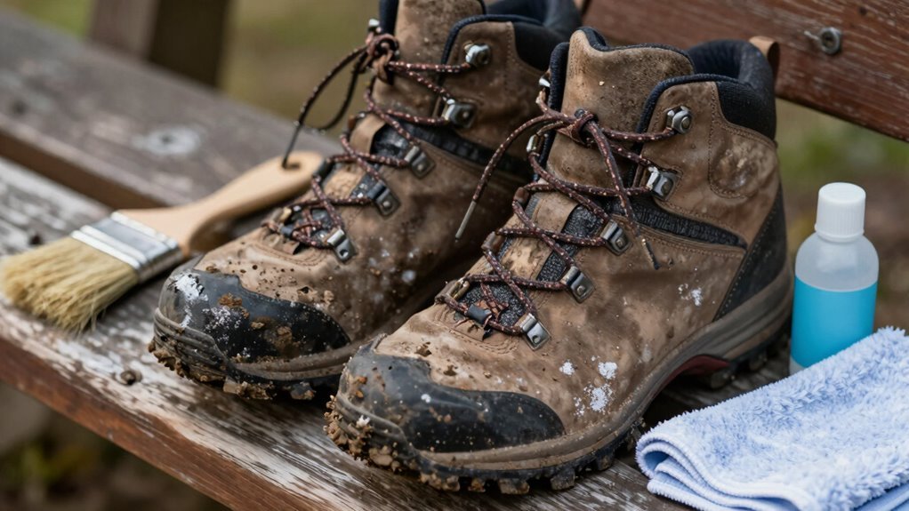 clean boots after hikes