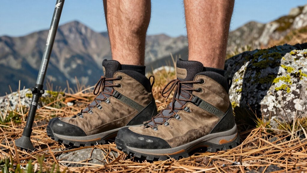 cushioned stable hiking footwear