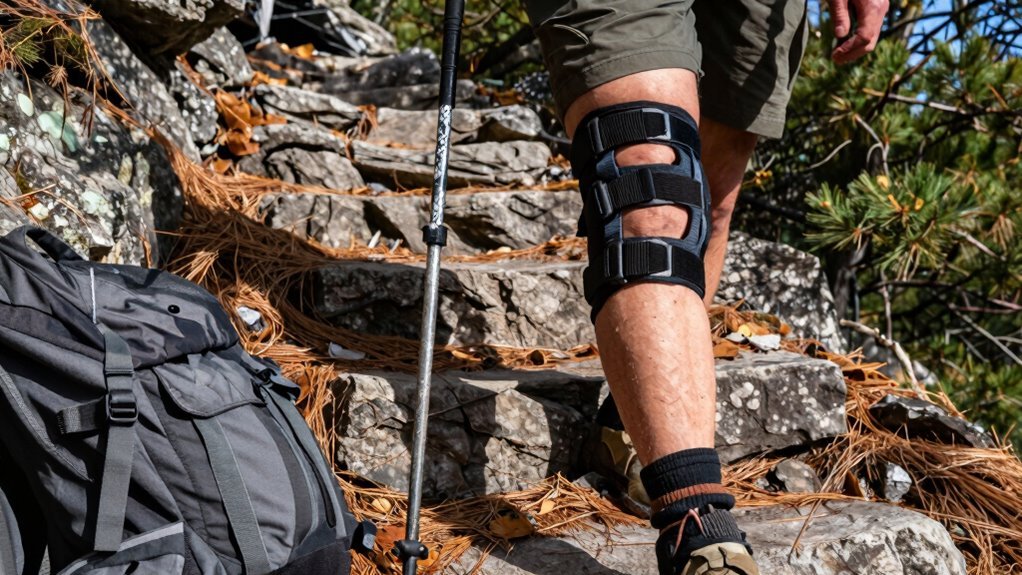 downhill hiking stresses knees