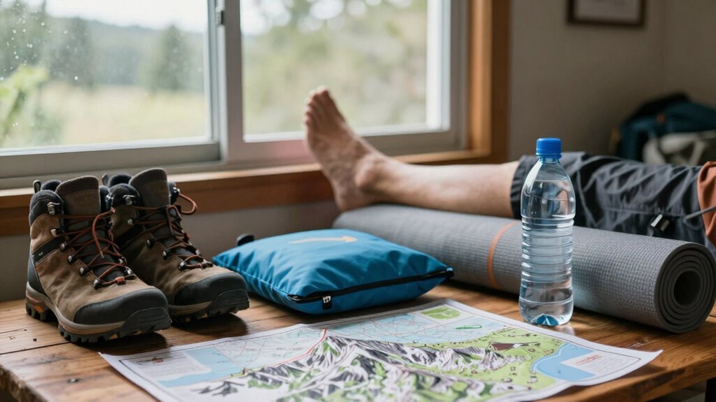 elevate legs after hiking