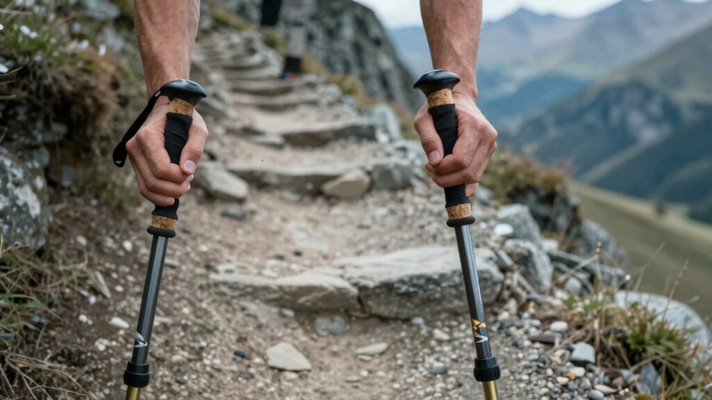 four finger strap based pole grip