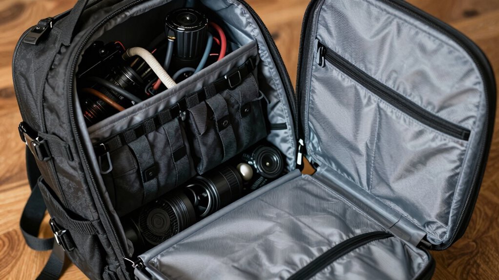 front pocket organized backpack access