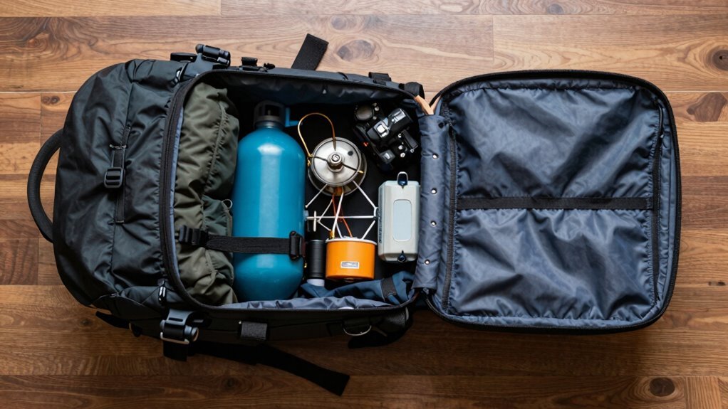 heavy items near back