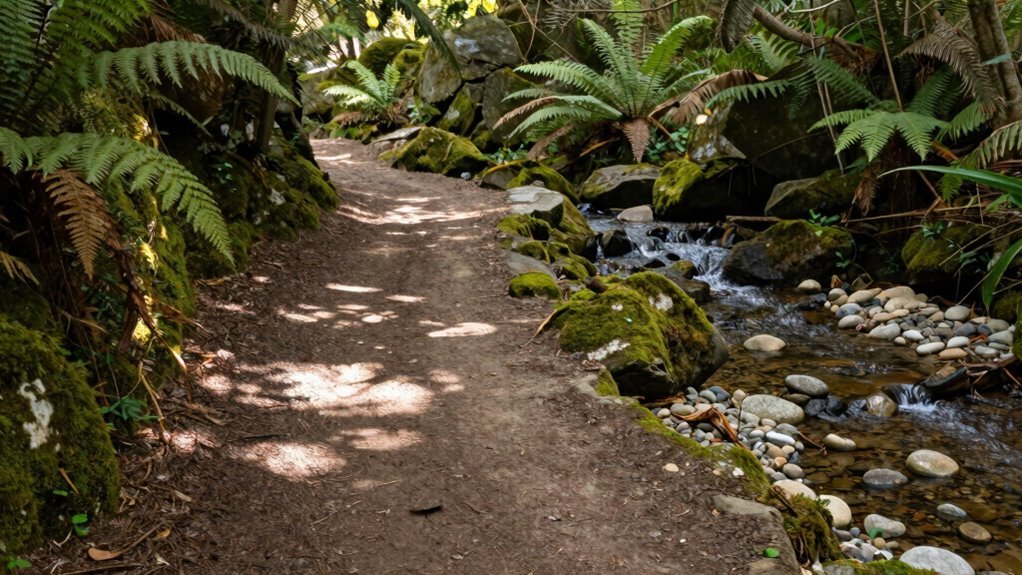 heel to toe mindful trail walking