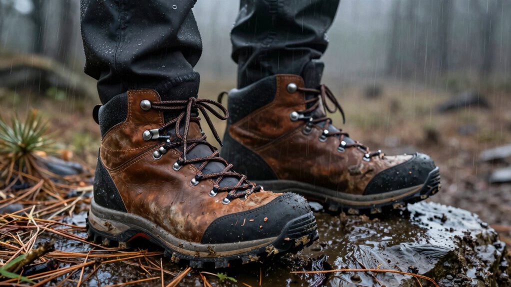 hiking boots work in rain