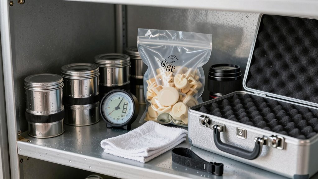 humidity controlled storage with desiccants
