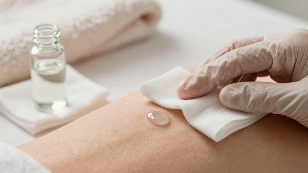 mild soap cleans blister