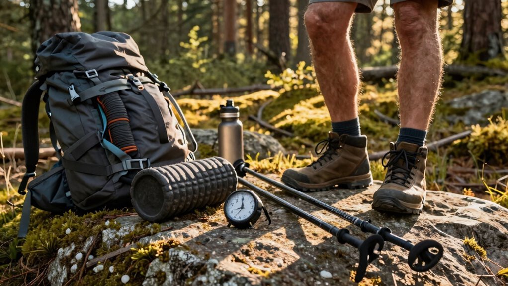 older hikers warm up routine