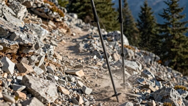 poles for steep trail stability