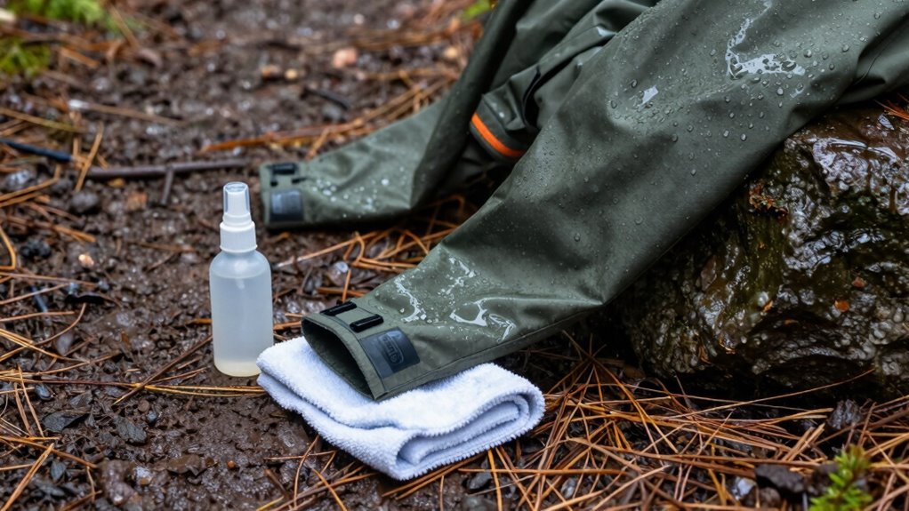 reapply water repellent spray evenly