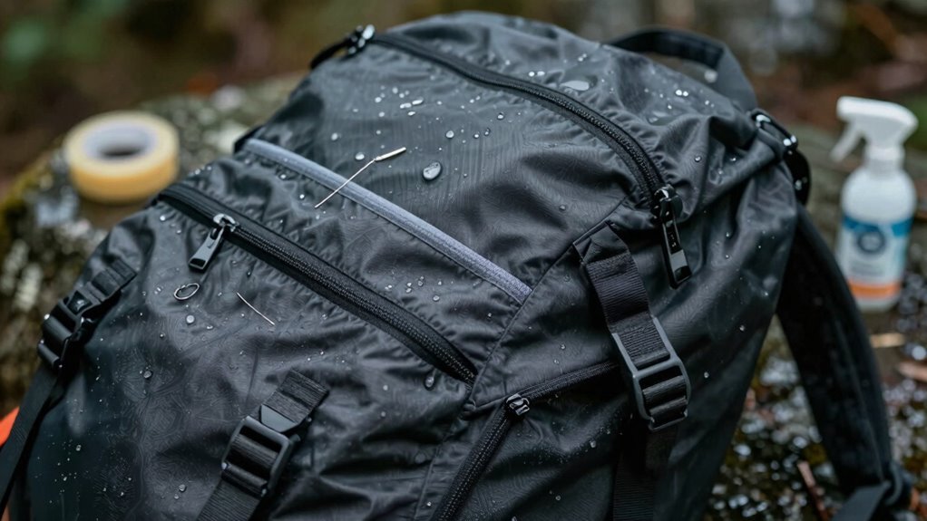 seal seams and zippers