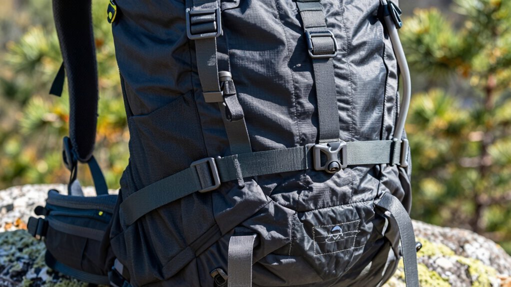 snug sternum strap stabilizes