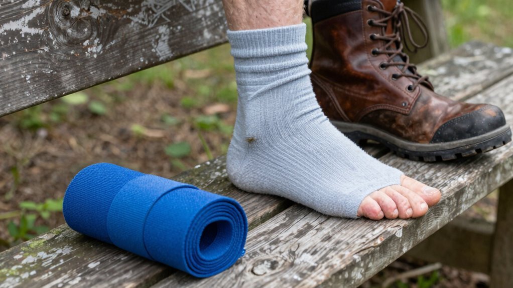 stretching ankles for hiking