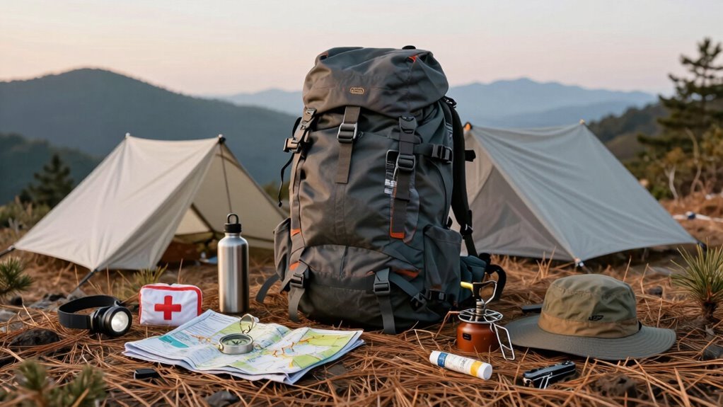 ten hiking essentials pack