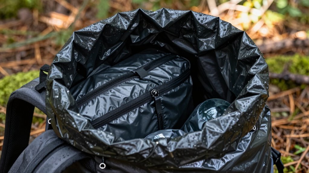 trash bag lined pack technique