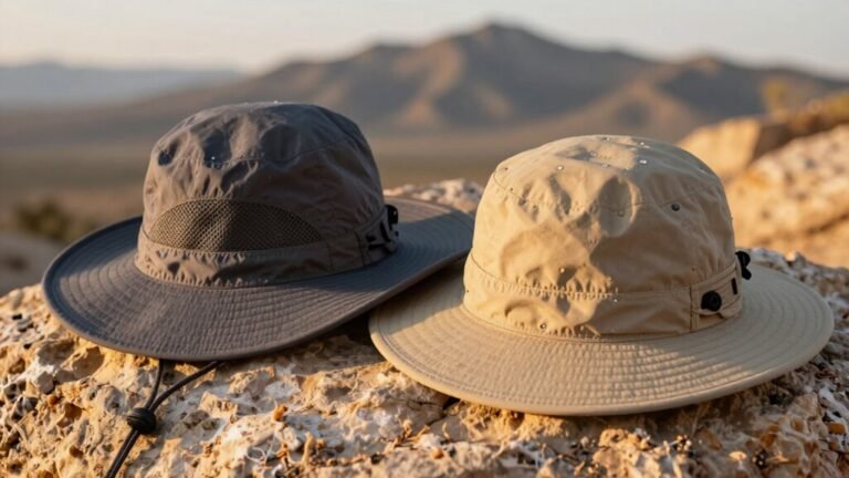 two sun hats outdoors