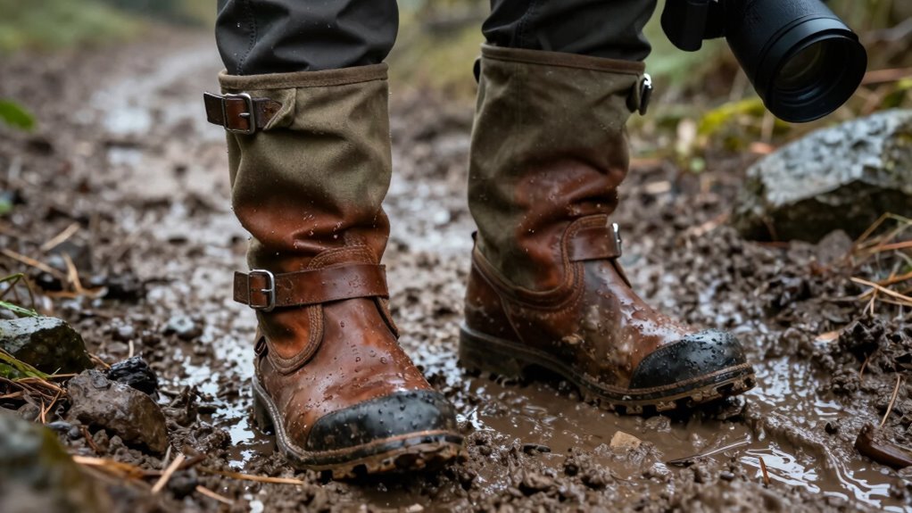 waterproof gaiters shield legs
